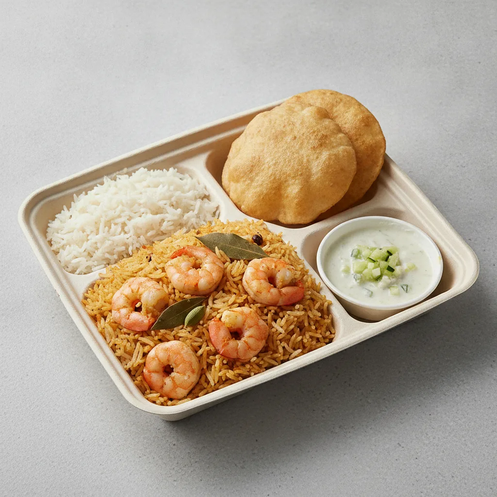 Shrimp Biryani Lunch Box Shrimp Biryani Lunch Box