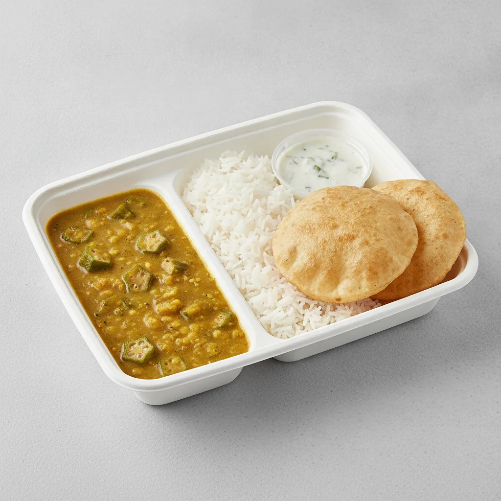 Dal with Okra Lunch Box Dal with Okra Lunch Box