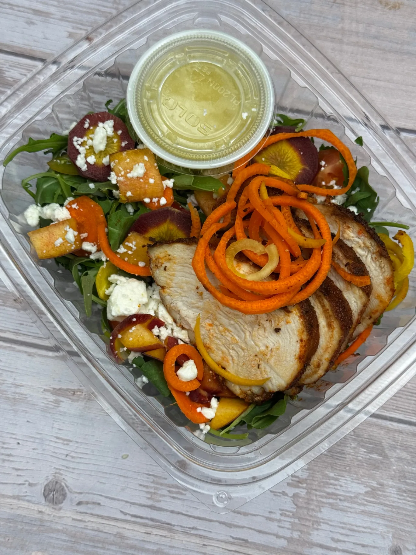 Blackened Chicken and Peach Salad