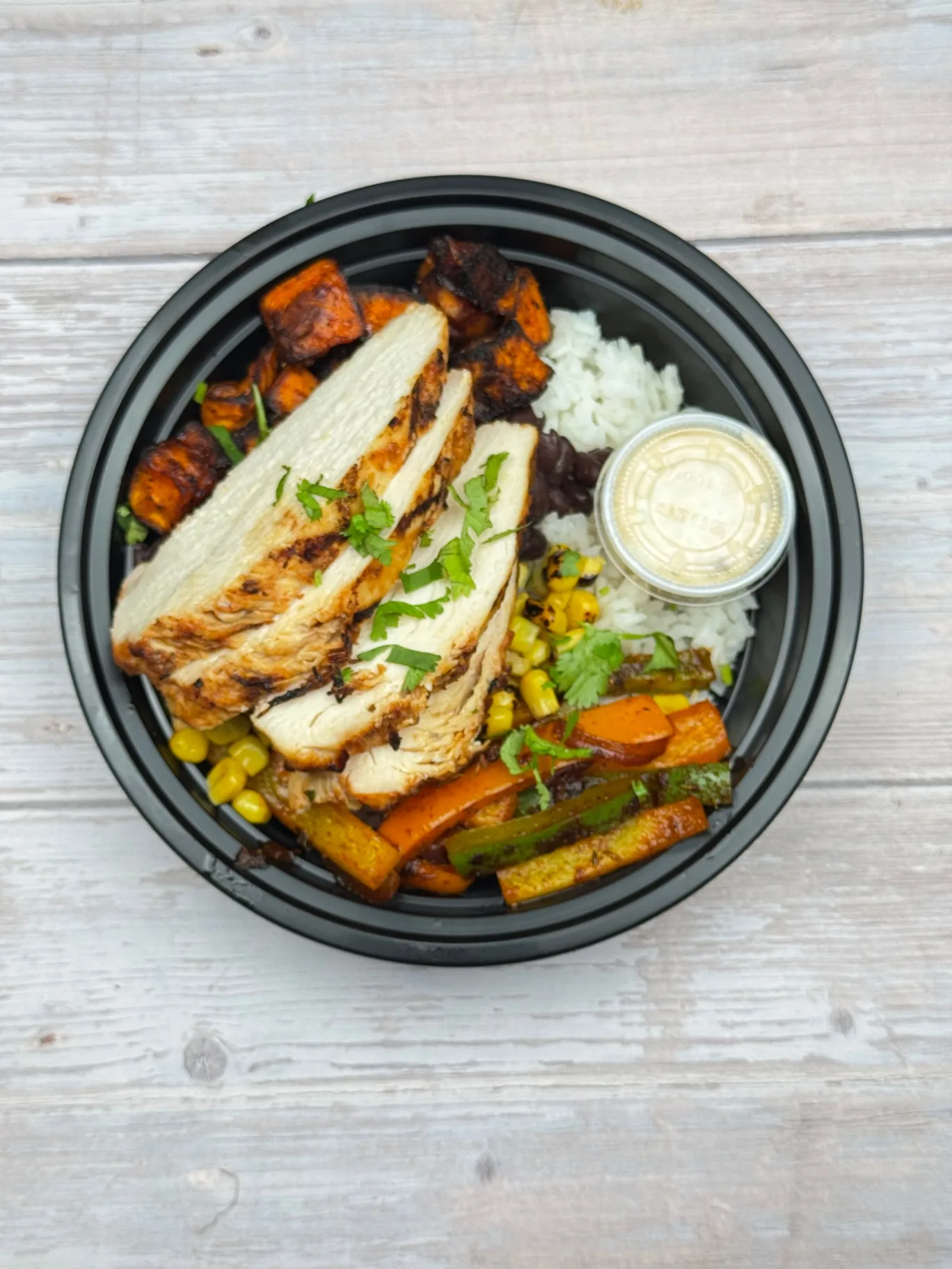 Chipotle Lime Chicken Fajita Bowl - Jasmine Rice