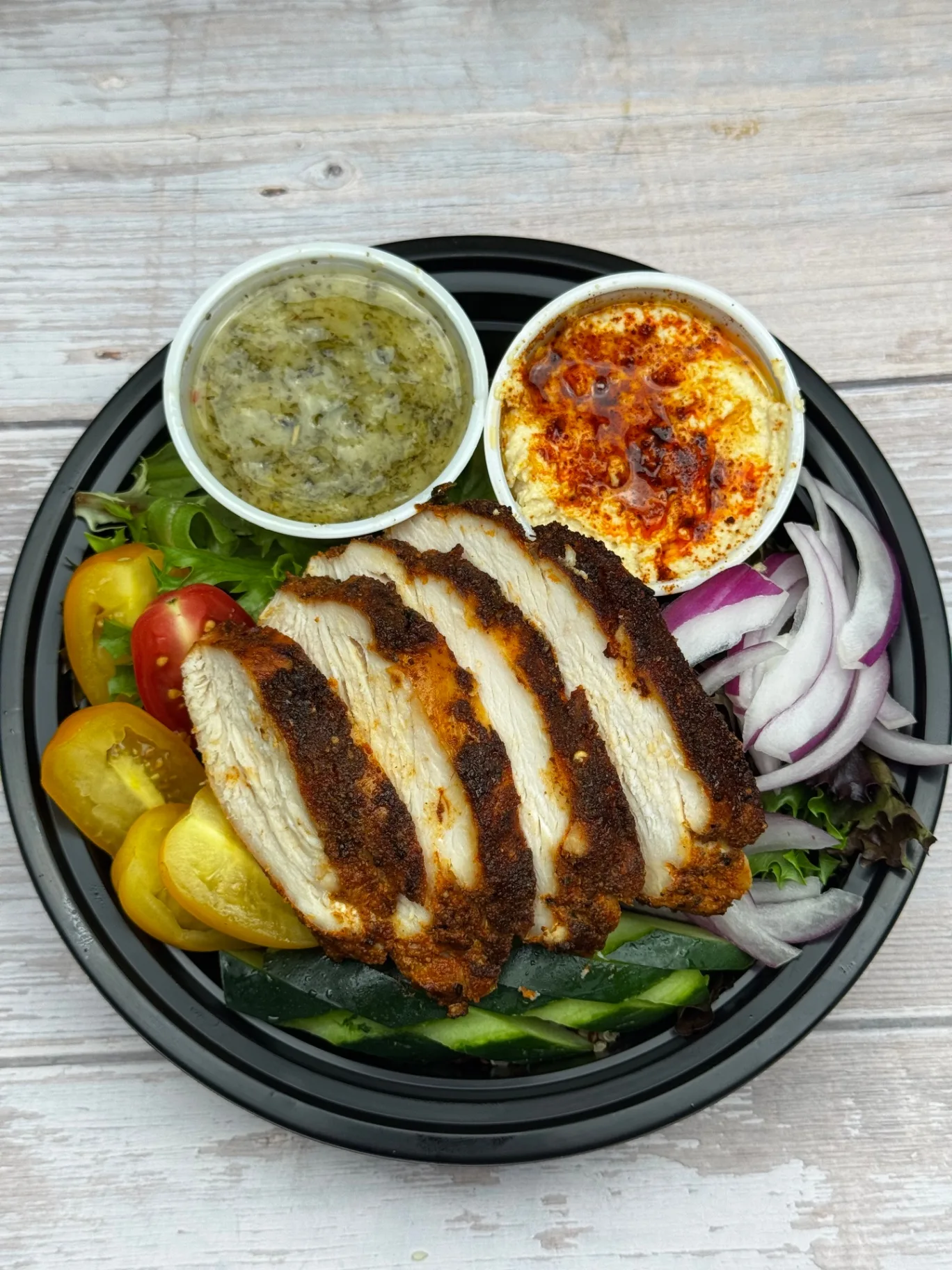 Spicy Chicken Hummus Bowl - Quinoa