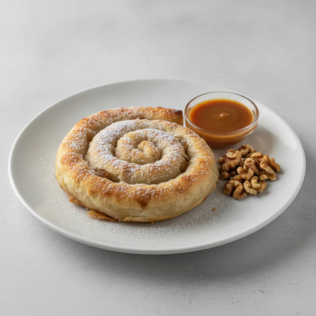 Apple, Walnut & Caramel Sauce Byrek