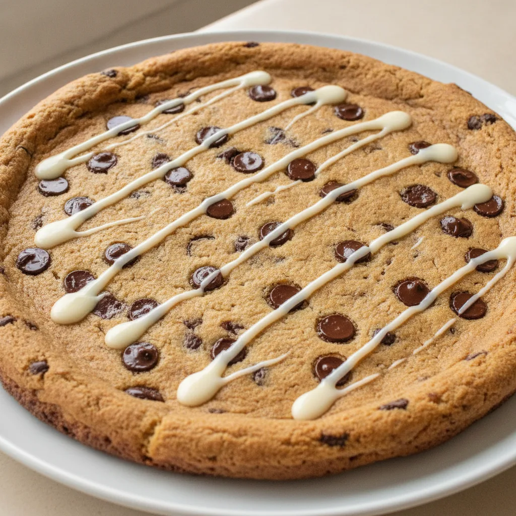 Homemade Chocolate Chip Cookie Pizza