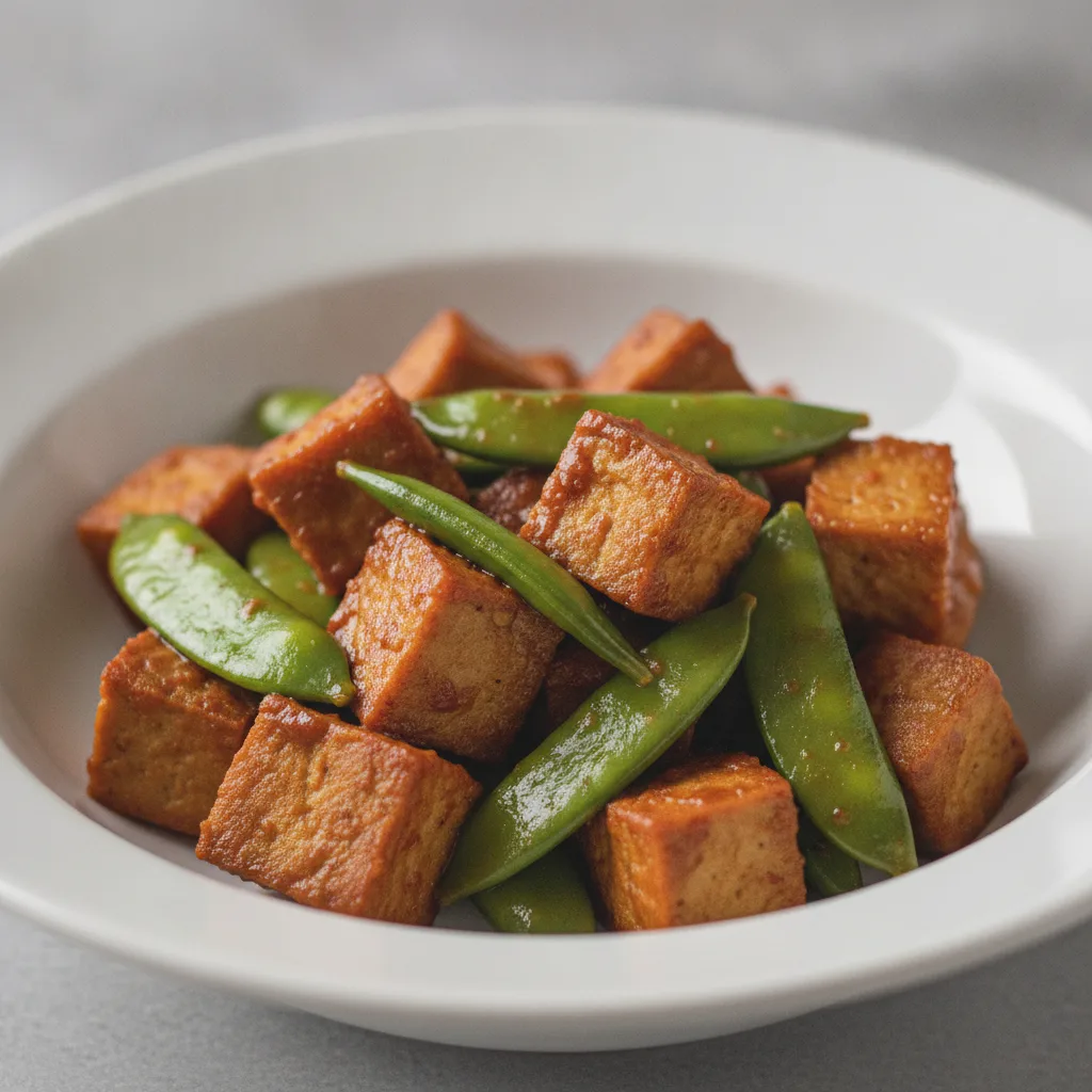 Sweet N Spicy Snow Pea Seitan