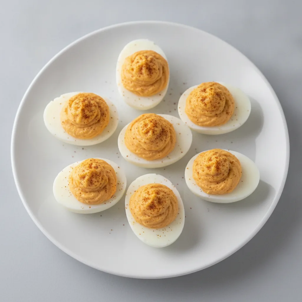 Pumpkin Deviled Eggs Pumpkin Deviled Eggs