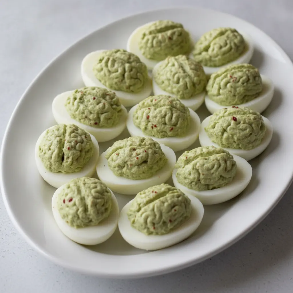 Zombie Brain Deviled Eggs Zombie Brain Deviled Eggs