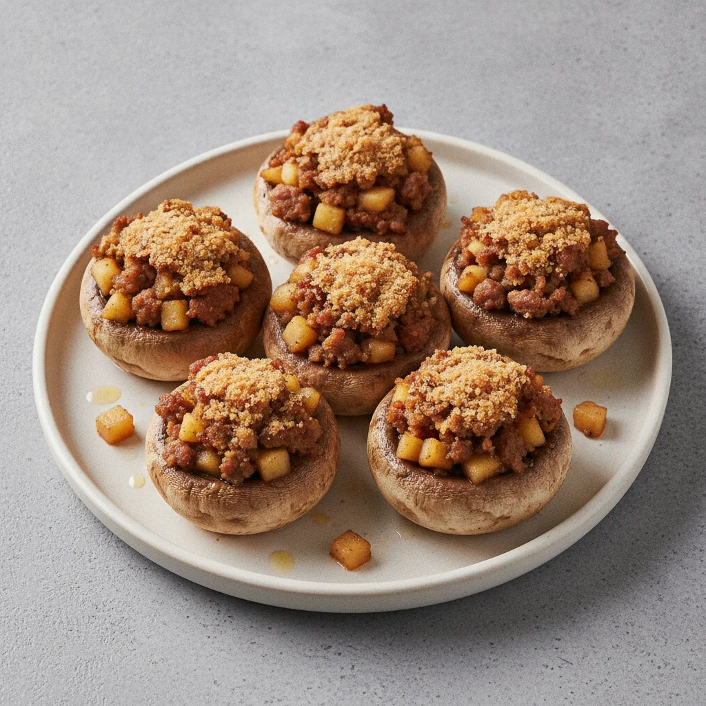Apple and Sausage Stuffed Mushrooms Apple and Sausage Stuffed Mushrooms