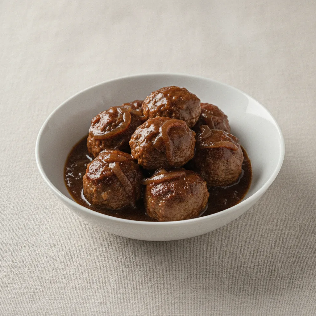 Bavarian Meatballs in Beef and Onion Gravy Bavarian Meatballs in Beef and Onion Gravy