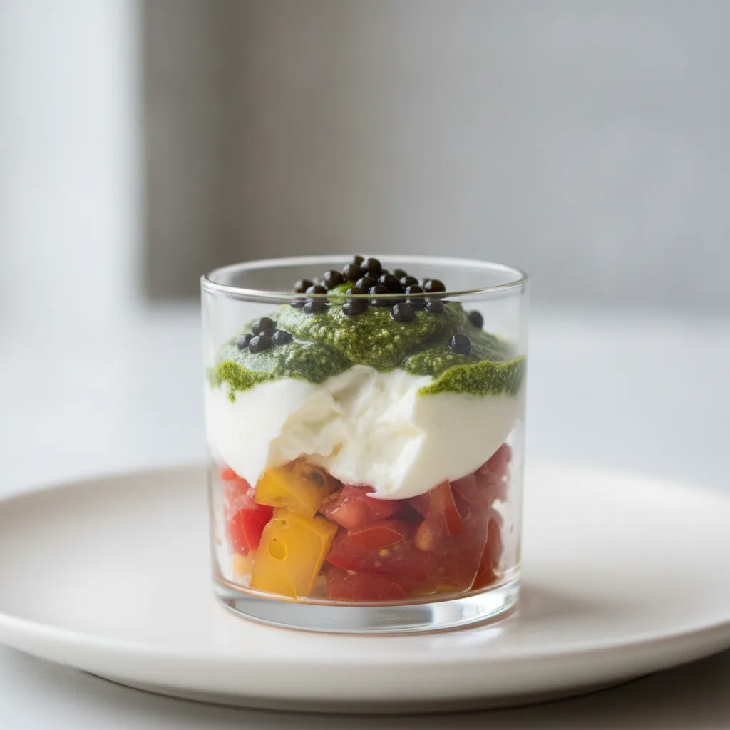 Mediterranean Burrata Verrine Mediterranean Burrata Verrine