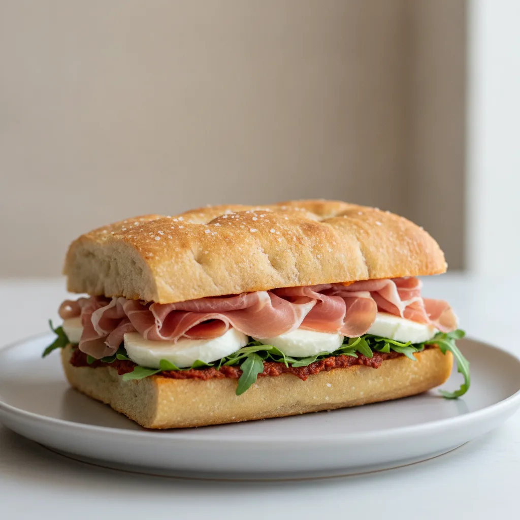 Focaccia Prosciutto Sandwich Focaccia Prosciutto Sandwich