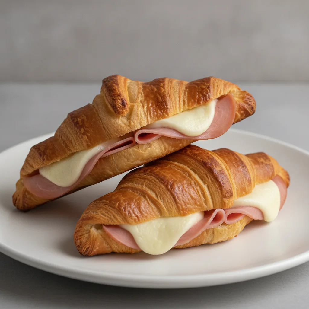 Ham and Cheese Croissants Ham and Cheese Croissants