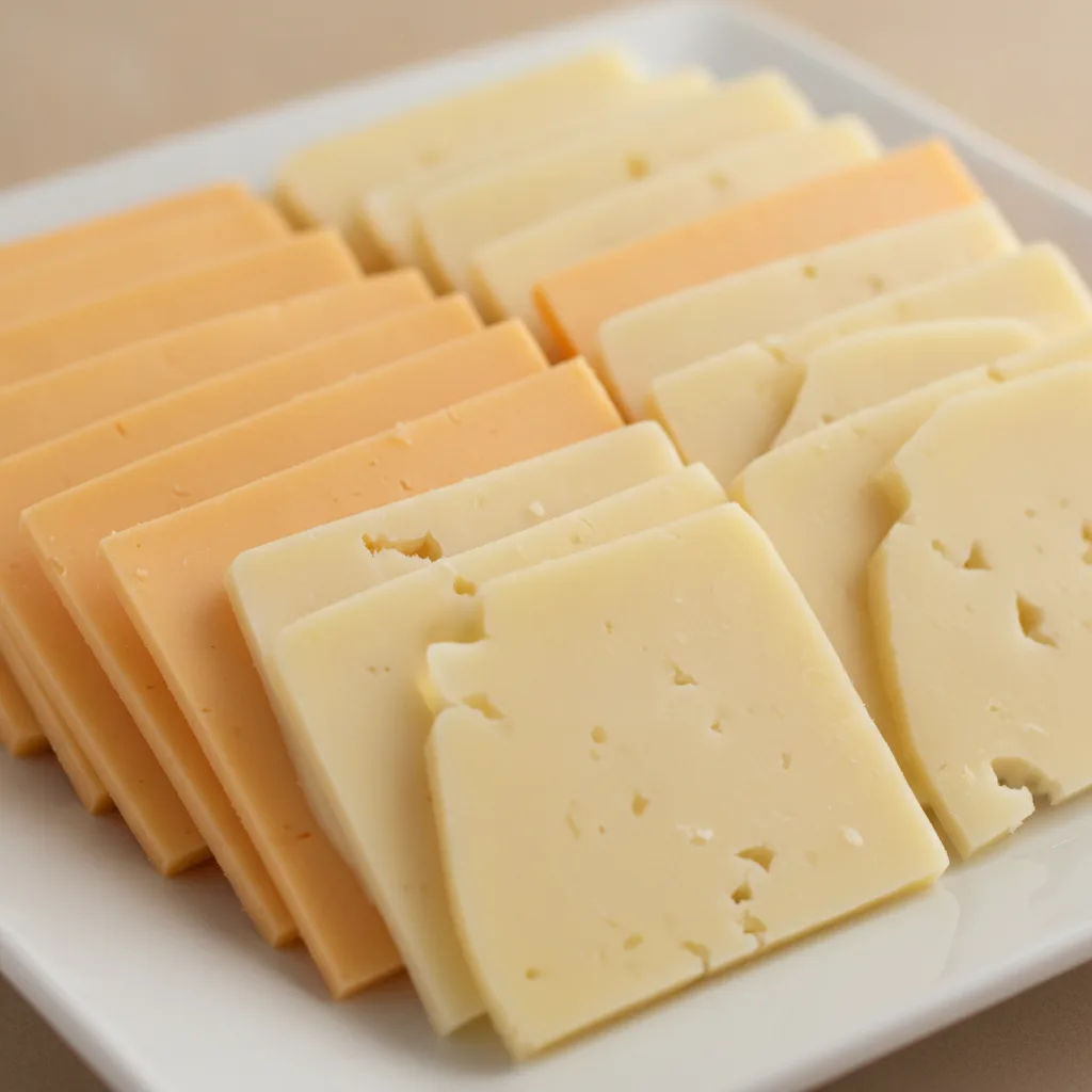 American and Provolone Cheese Tray American and Provolone Cheese Tray