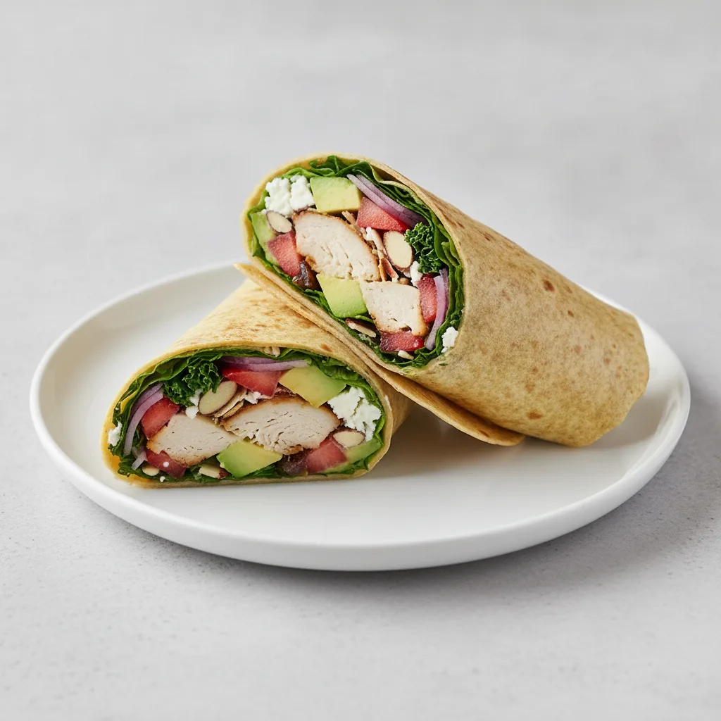 West Coast Salad and Chicken GF Wrap West Coast Salad and Chicken GF Wrap