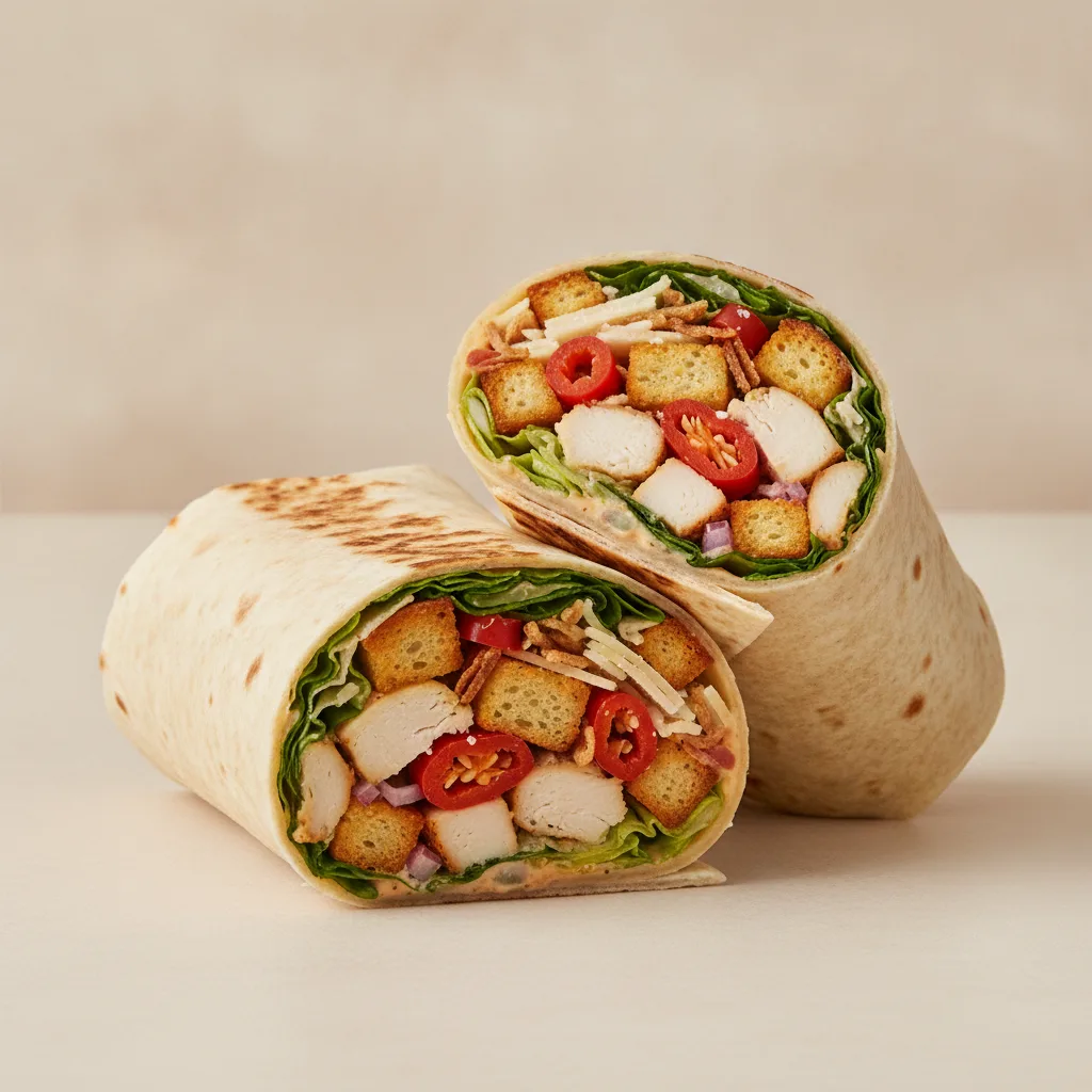 Spicy Calabrian Caesar Salad Wrap Spicy Calabrian Caesar Salad Wrap