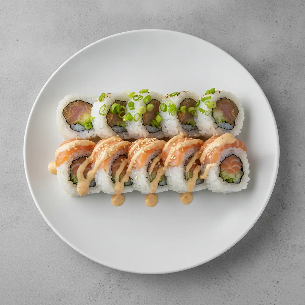 Negihama and Miso Salmon. Negihama and Miso Salmon.