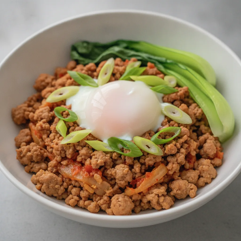 Kimchi Soboro Pork with Toppings
