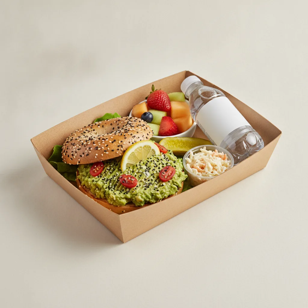Gluten Free Boxed Lunch — The Avocado Toast / Bottled Water Gluten Free Boxed Lunch — The Avocado Toast / Bottled Water