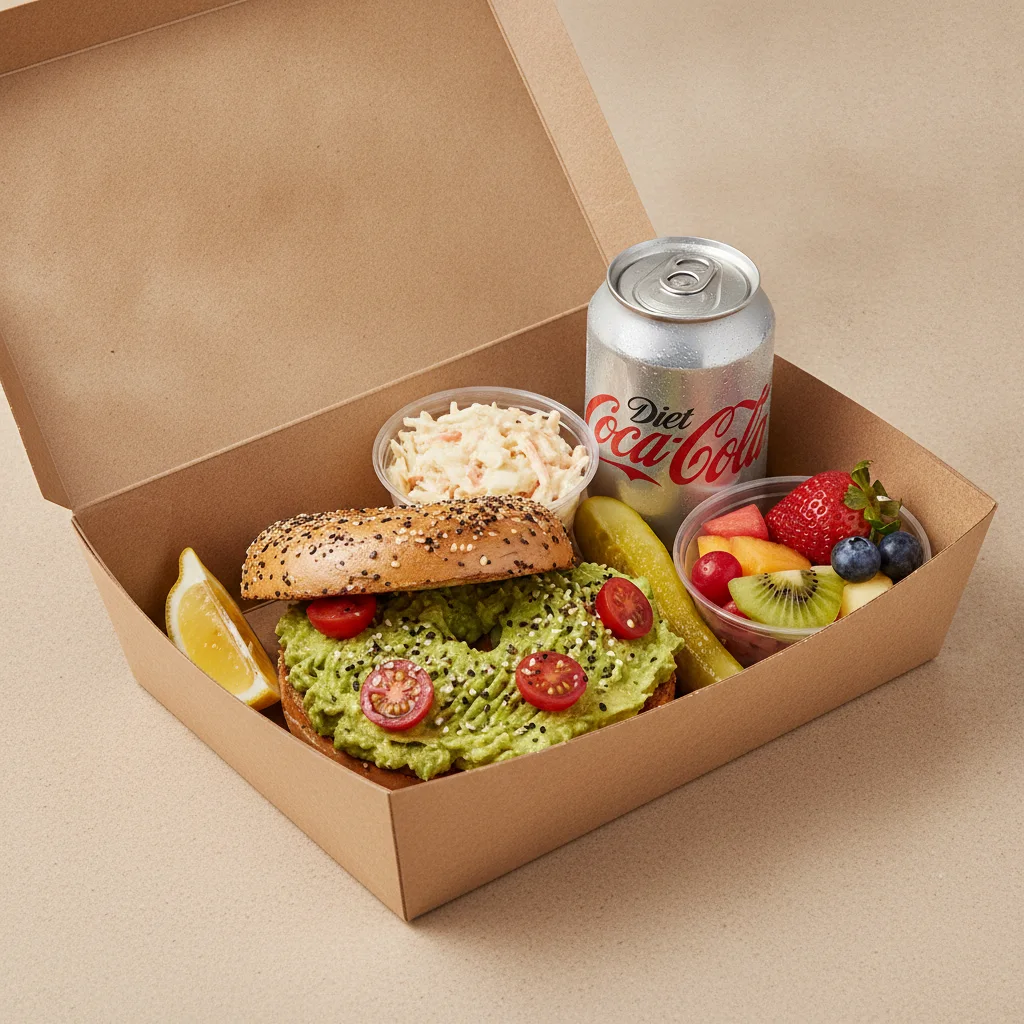 Gluten Free Boxed Lunch — The Avocado Toast / Diet Soda Gluten Free Boxed Lunch — The Avocado Toast / Diet Soda