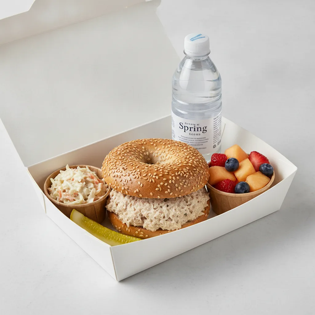 Gluten Free Boxed Lunch — Tuna Salad / Bottled Water Gluten Free Boxed Lunch — Tuna Salad / Bottled Water