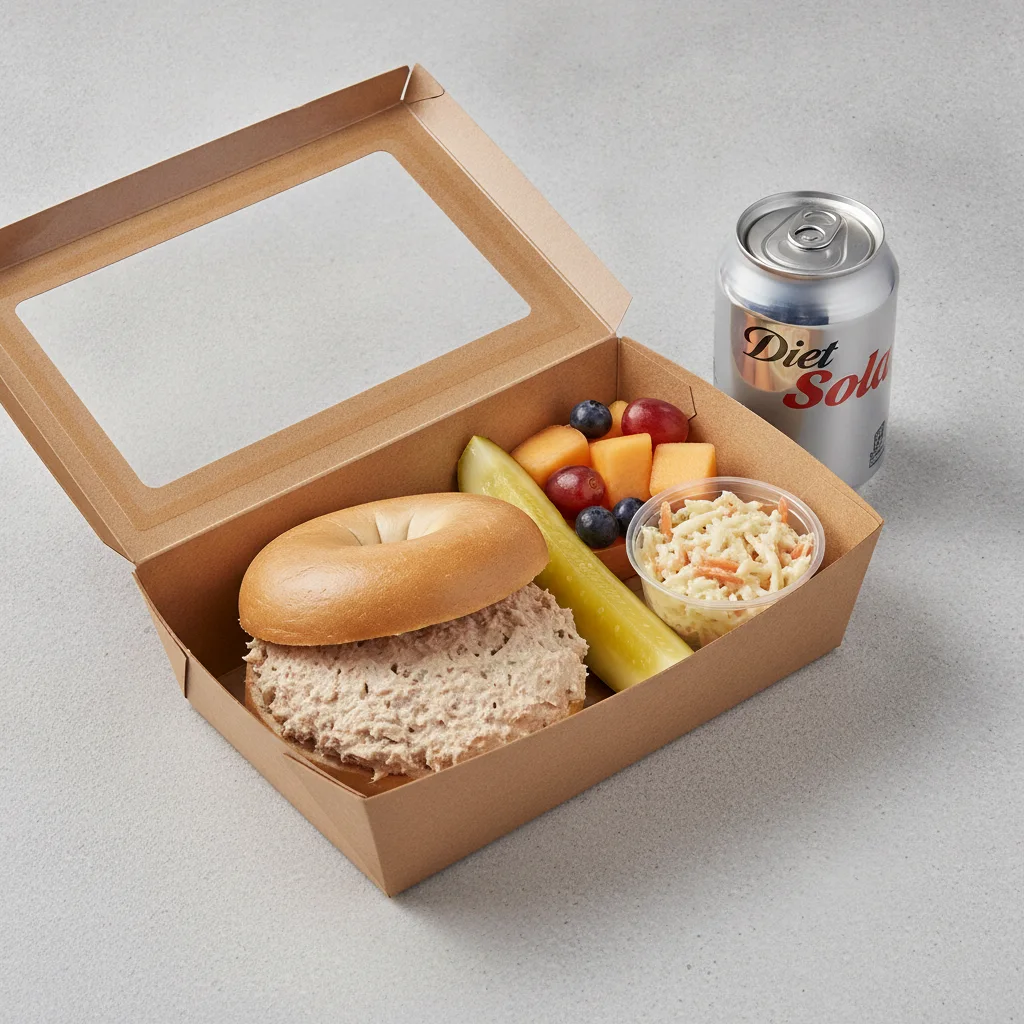 Gluten Free Boxed Lunch — Tuna Salad / Diet Soda Gluten Free Boxed Lunch — Tuna Salad / Diet Soda