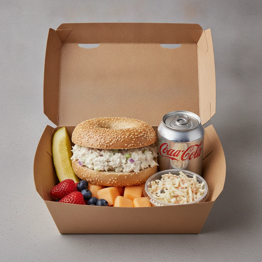 Gluten Free Boxed Lunch — Zucker's Classic Whitefish Salad / Regular Soda Gluten Free Boxed Lunch — Zucker's Classic Whitefish Salad / Regular Soda