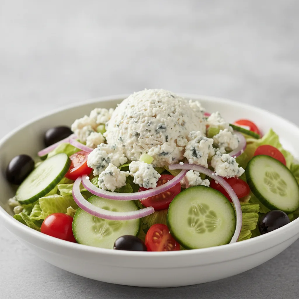 Garden Salad - Blue Cheese With Chicken Salad Garden Salad - Blue Cheese With Chicken Salad