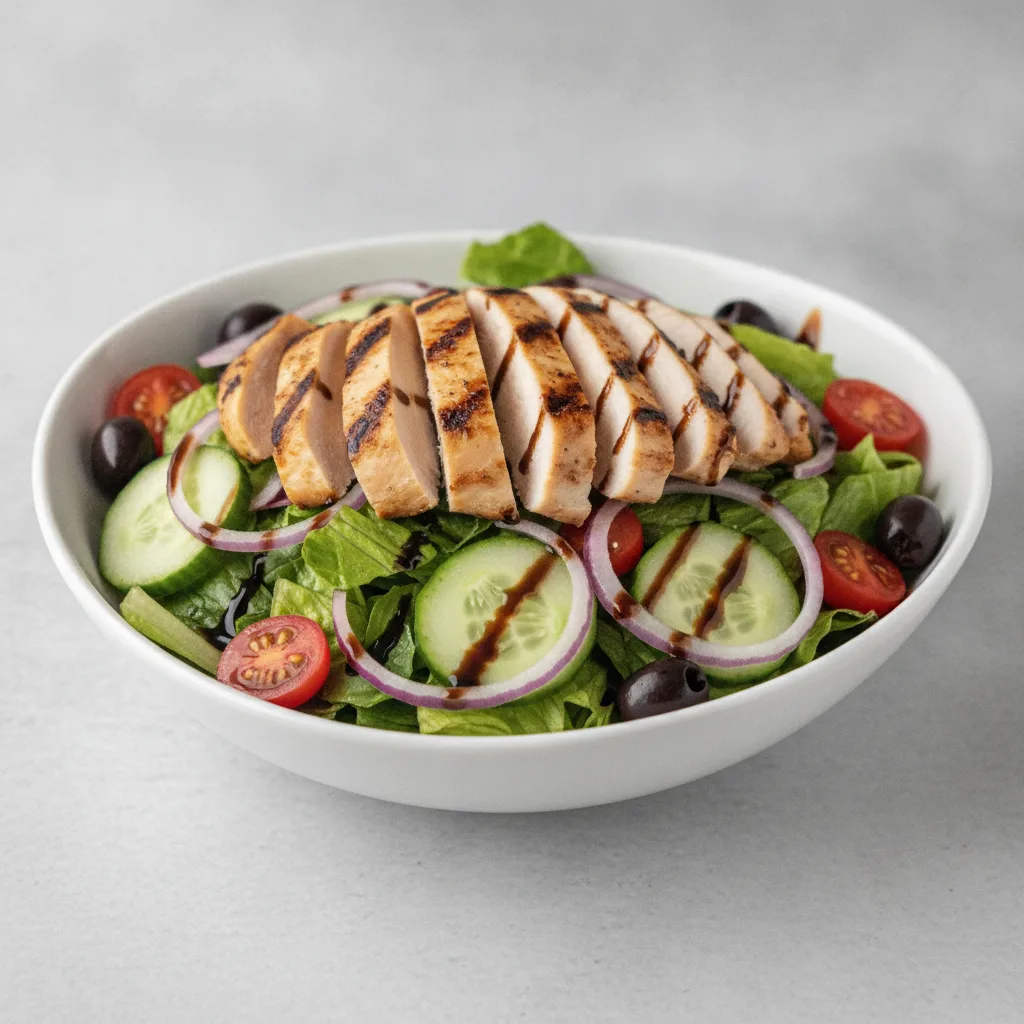 Garden Salad - Balsamic With Grilled Chicken Garden Salad - Balsamic With Grilled Chicken