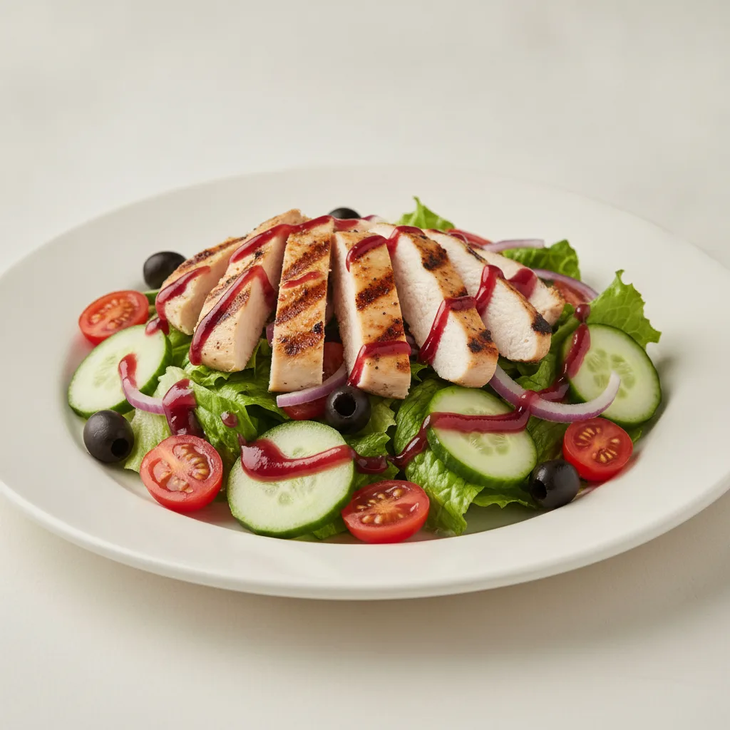 Garden Salad - Raspberry Vinaigrette With Grilled Chicken Garden Salad - Raspberry Vinaigrette With Grilled Chicken