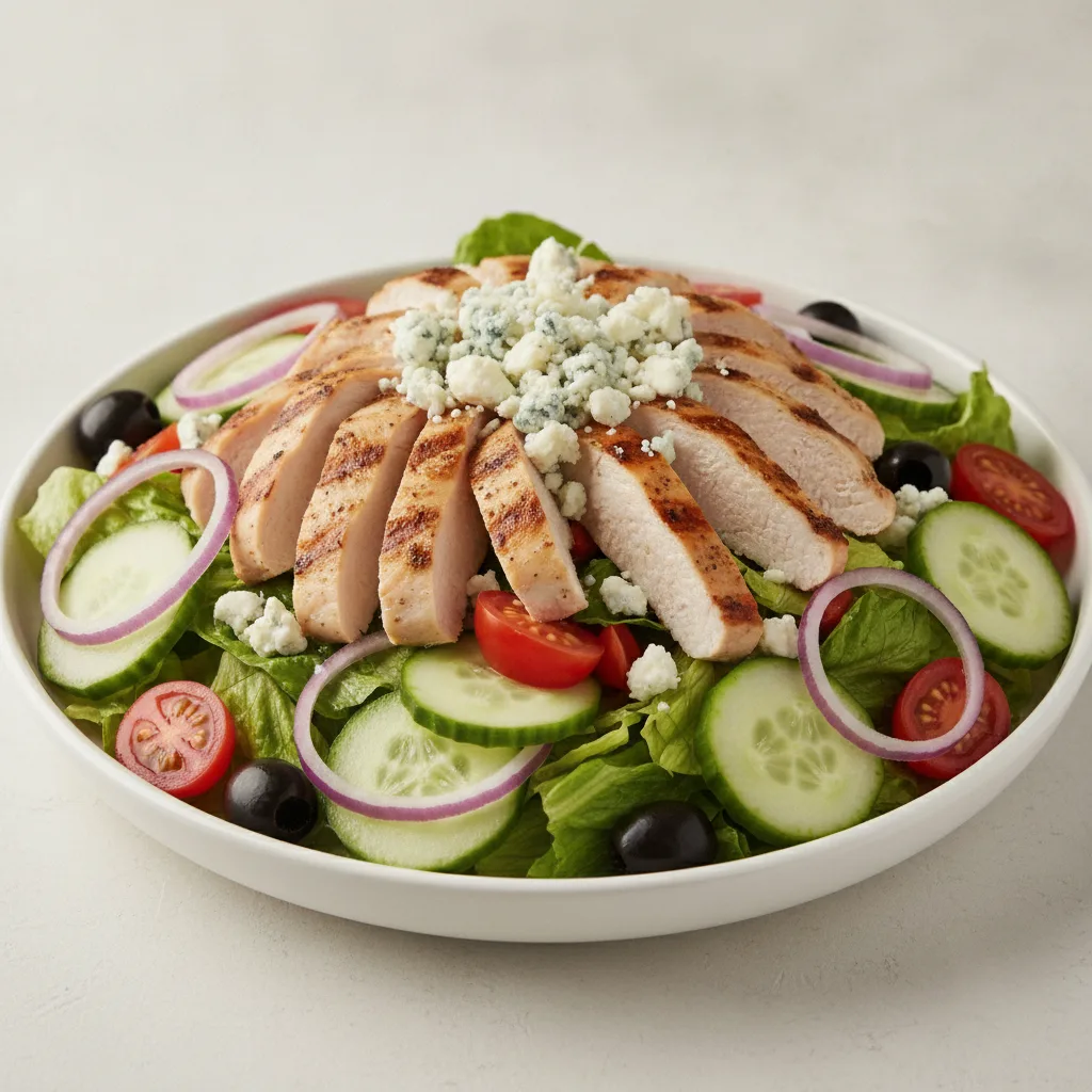 Garden Salad - Blue Cheese With Grilled Chicken Garden Salad - Blue Cheese With Grilled Chicken