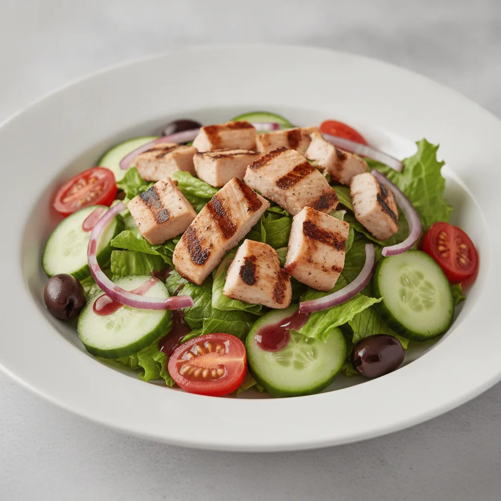 Garden Salad - Red Wine Vinaigrette With Grilled Chicken Garden Salad - Red Wine Vinaigrette With Grilled Chicken