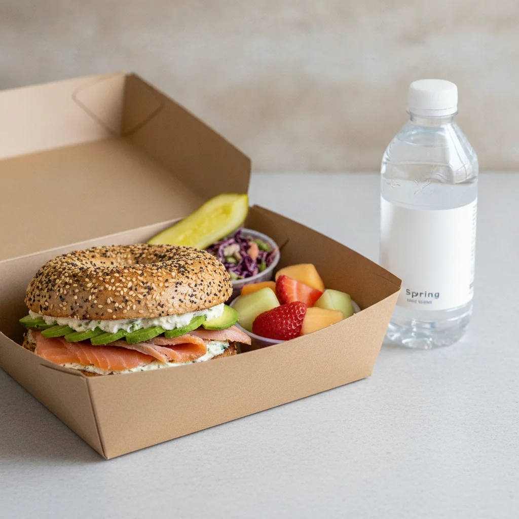 Gluten Free Boxed Lunch — The Flatiron / Bottled Water Gluten Free Boxed Lunch — The Flatiron / Bottled Water