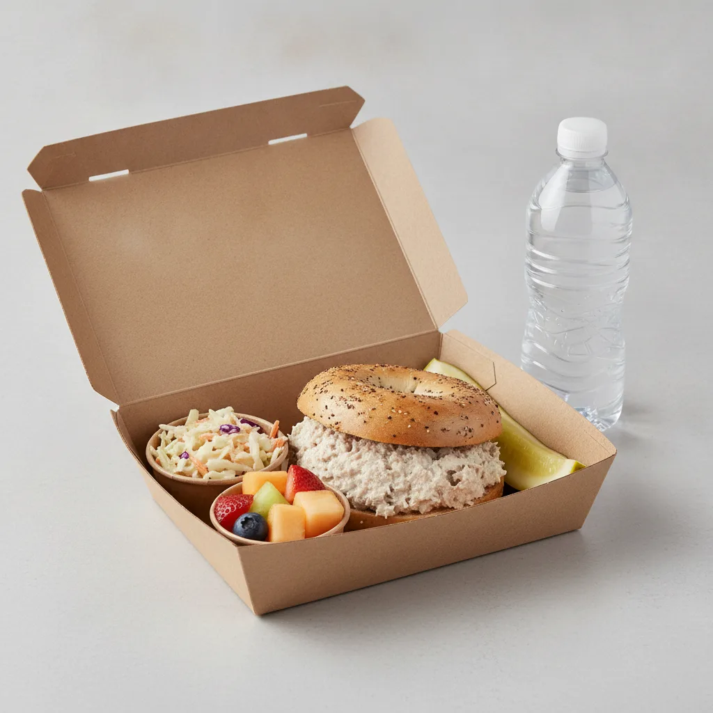 Gluten Free Boxed Lunch — Tuna Salad / Bottled Water Gluten Free Boxed Lunch — Tuna Salad / Bottled Water