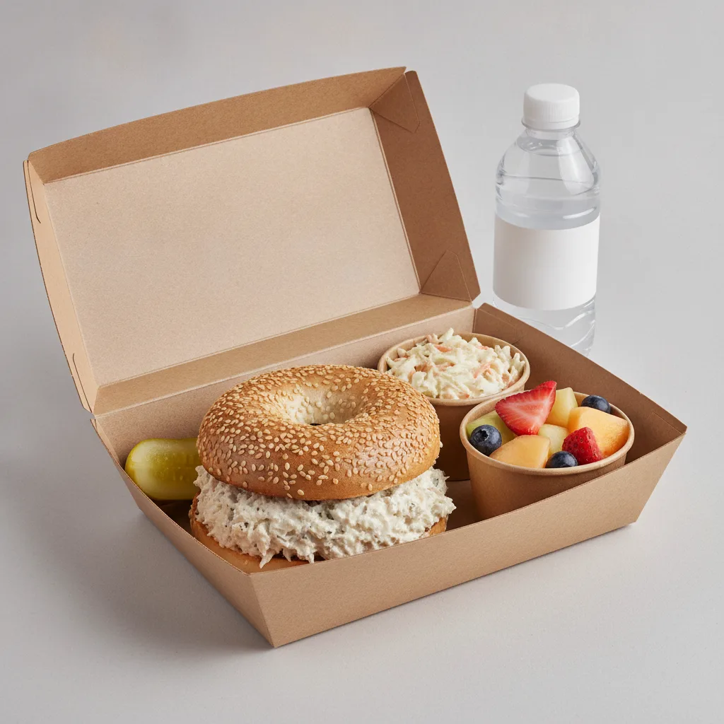 Gluten Free Boxed Lunch — Zucker's Classic Whitefish Salad / Bottled Water Gluten Free Boxed Lunch — Zucker's Classic Whitefish Salad / Bottled Water