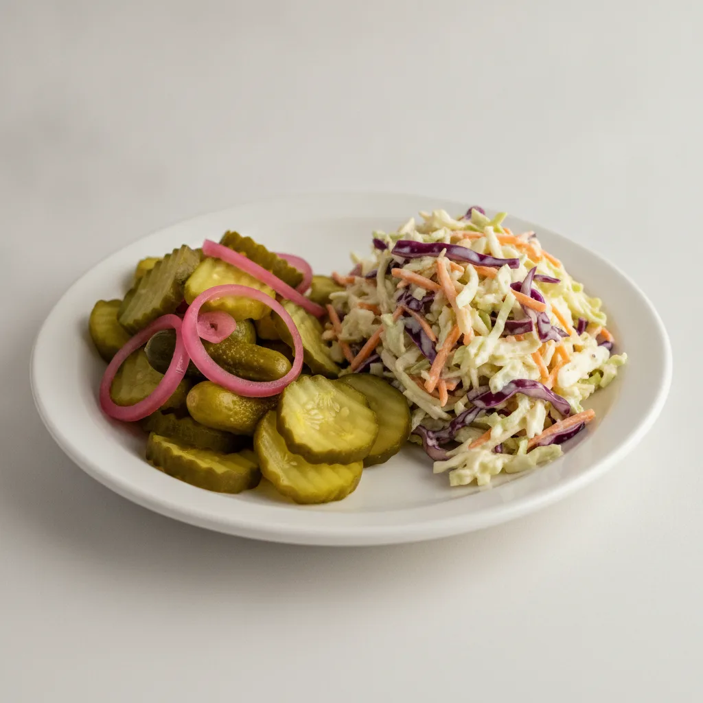 Side Pickles and Coleslaw Side Pickles and Coleslaw