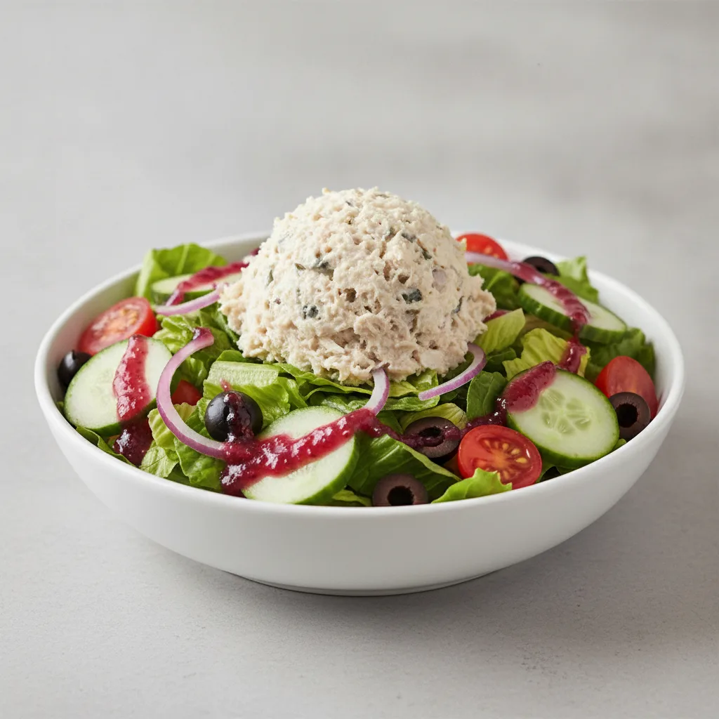 Garden Salad - Raspberry Vinaigrette With Chicken Salad Garden Salad - Raspberry Vinaigrette With Chicken Salad