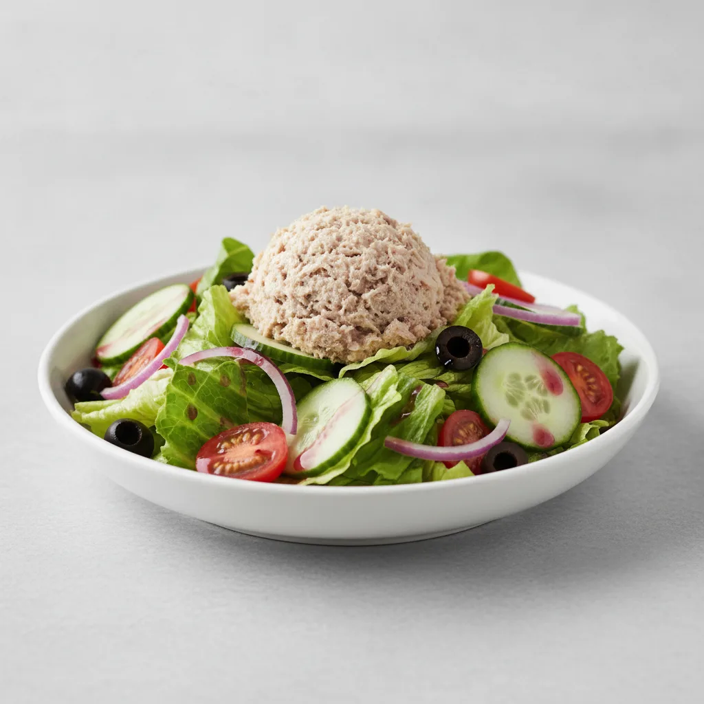 Garden Salad - Raspberry Vinaigrette With Tuna Salad Garden Salad - Raspberry Vinaigrette With Tuna Salad