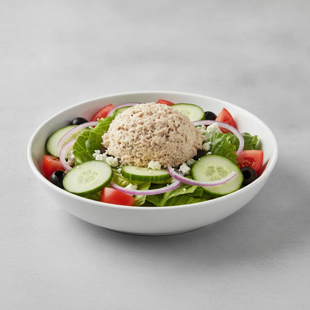 Garden Salad - Blue Cheese With Tuna Salad Garden Salad - Blue Cheese With Tuna Salad