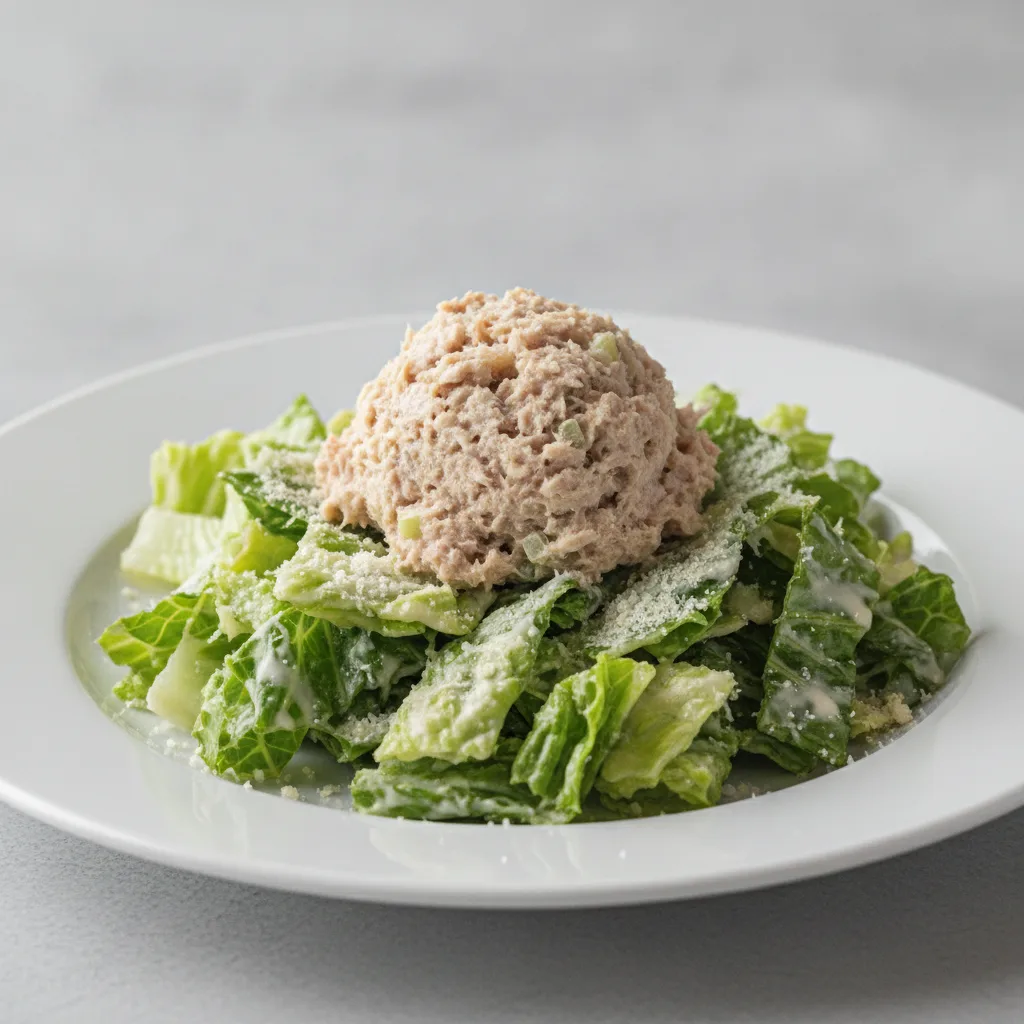 Caesar Salad With Tuna Salad Caesar Salad With Tuna Salad