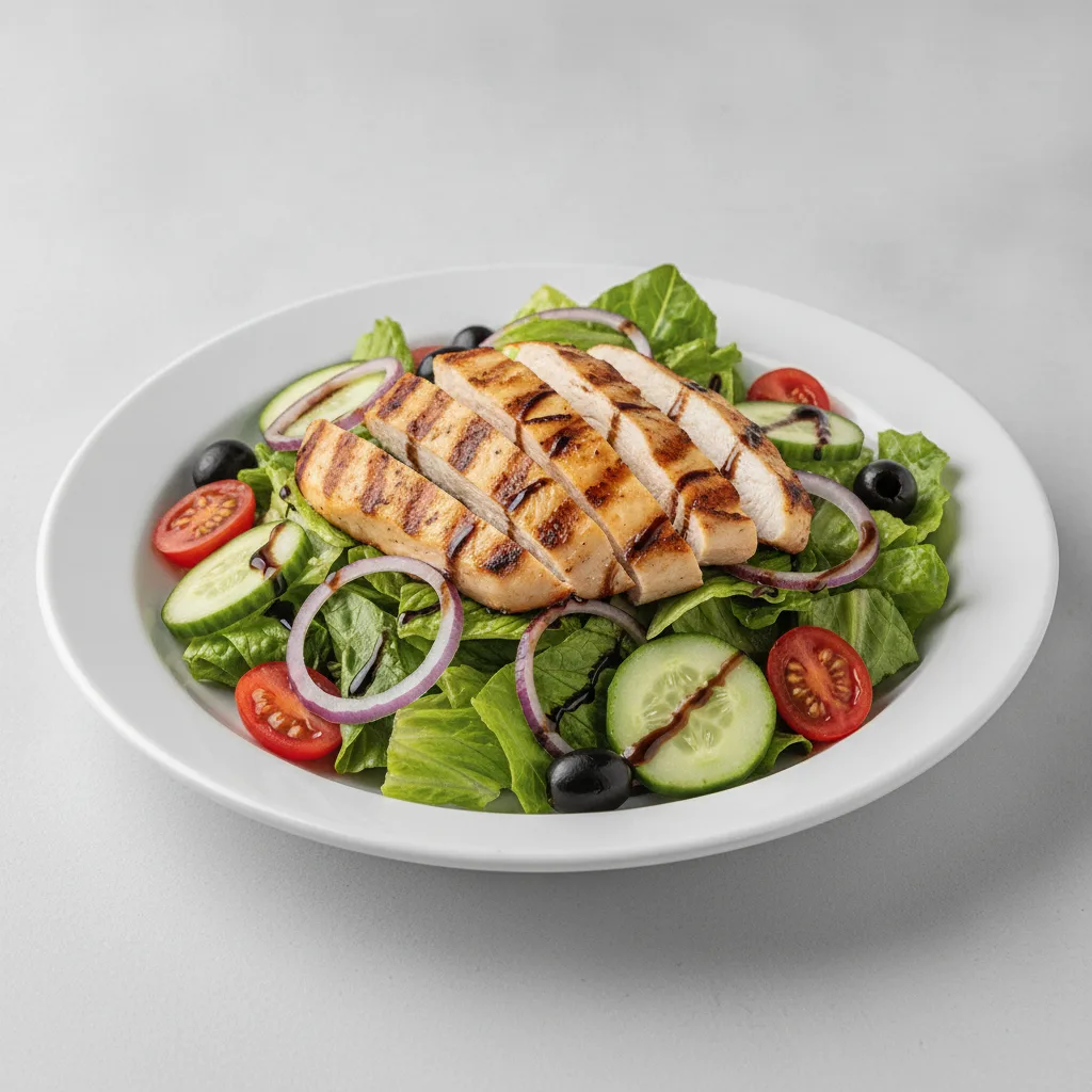 Garden Salad - Balsamic With Grilled Chicken Garden Salad - Balsamic With Grilled Chicken