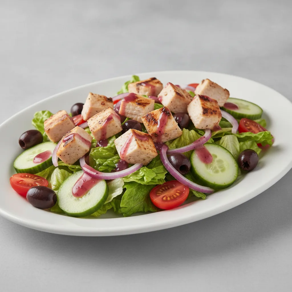 Garden Salad - Red Wine Vinaigrette With Grilled Chicken Garden Salad - Red Wine Vinaigrette With Grilled Chicken