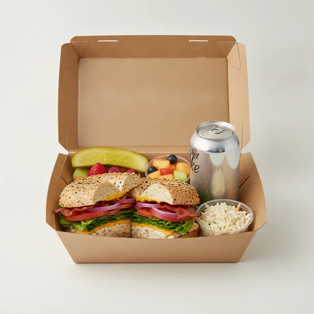 Gluten Free Boxed Lunch — The Chelsea Club / Diet Soda