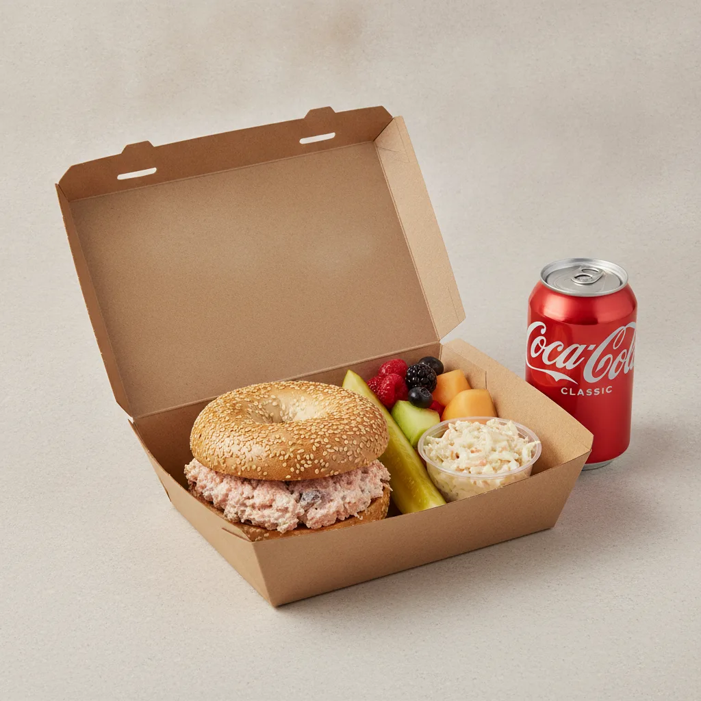 Gluten Free Boxed Lunch — Salmon Salad / Regular Soda