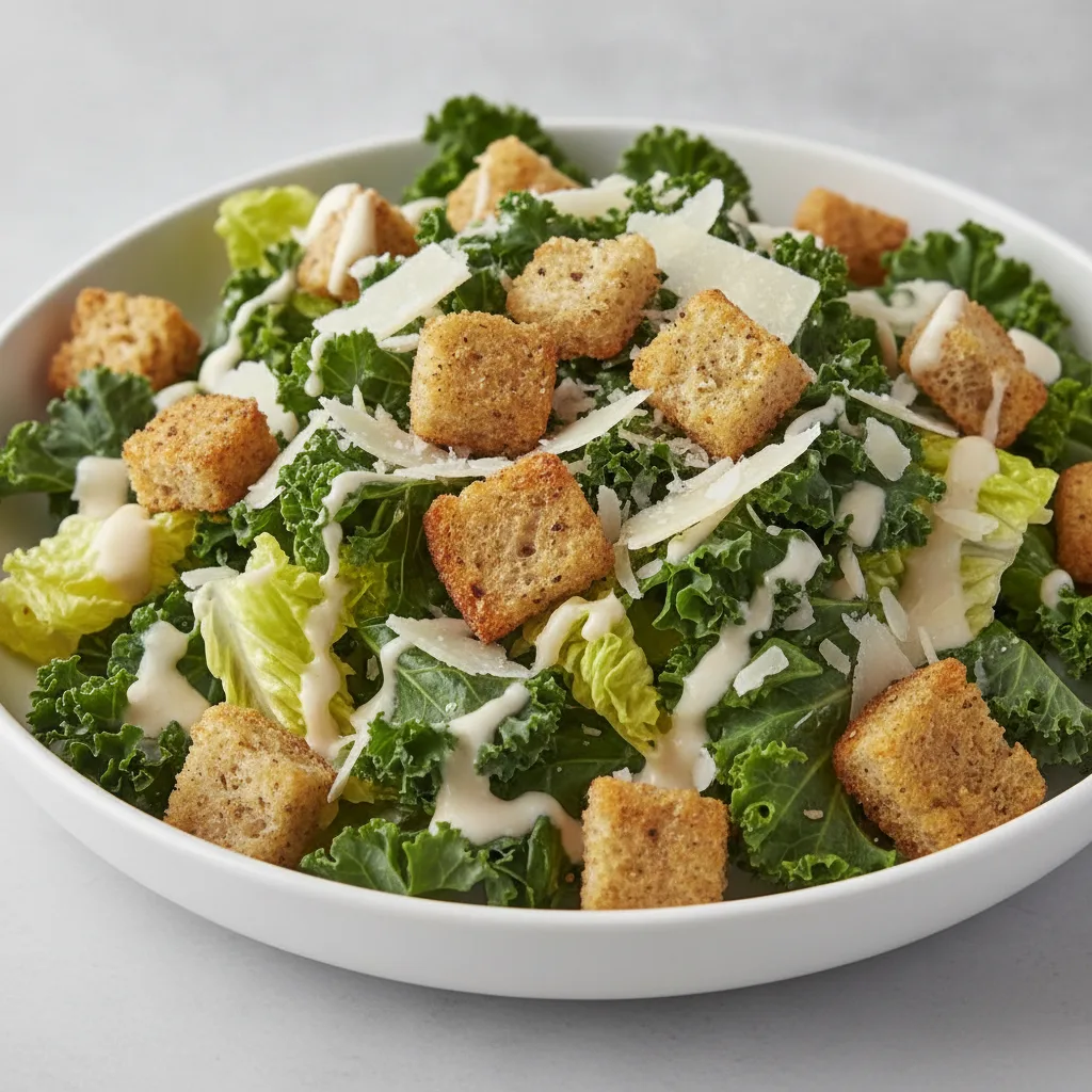 Kale Caesar Salad - GF Croutons Kale Caesar Salad - GF Croutons