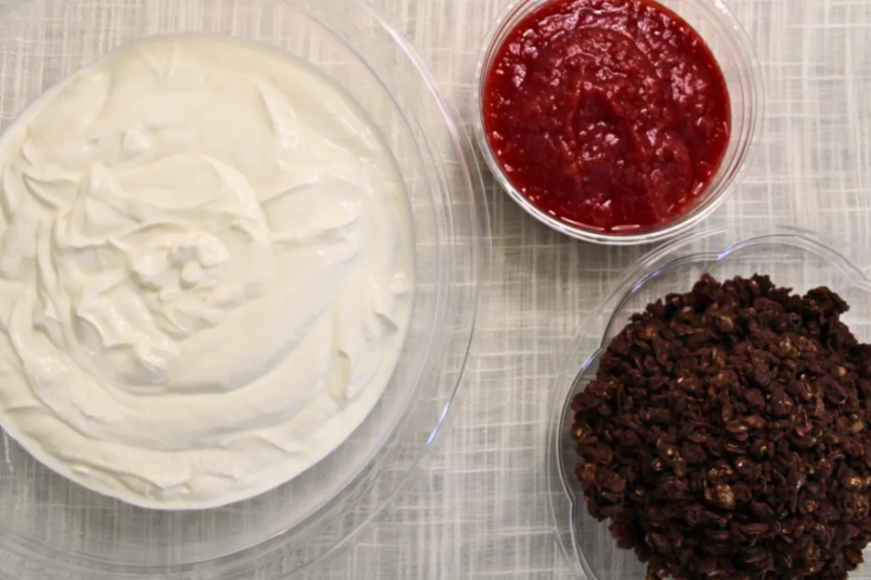 Organic Strawberry-Yogurt Parfait with Chocolate Granola