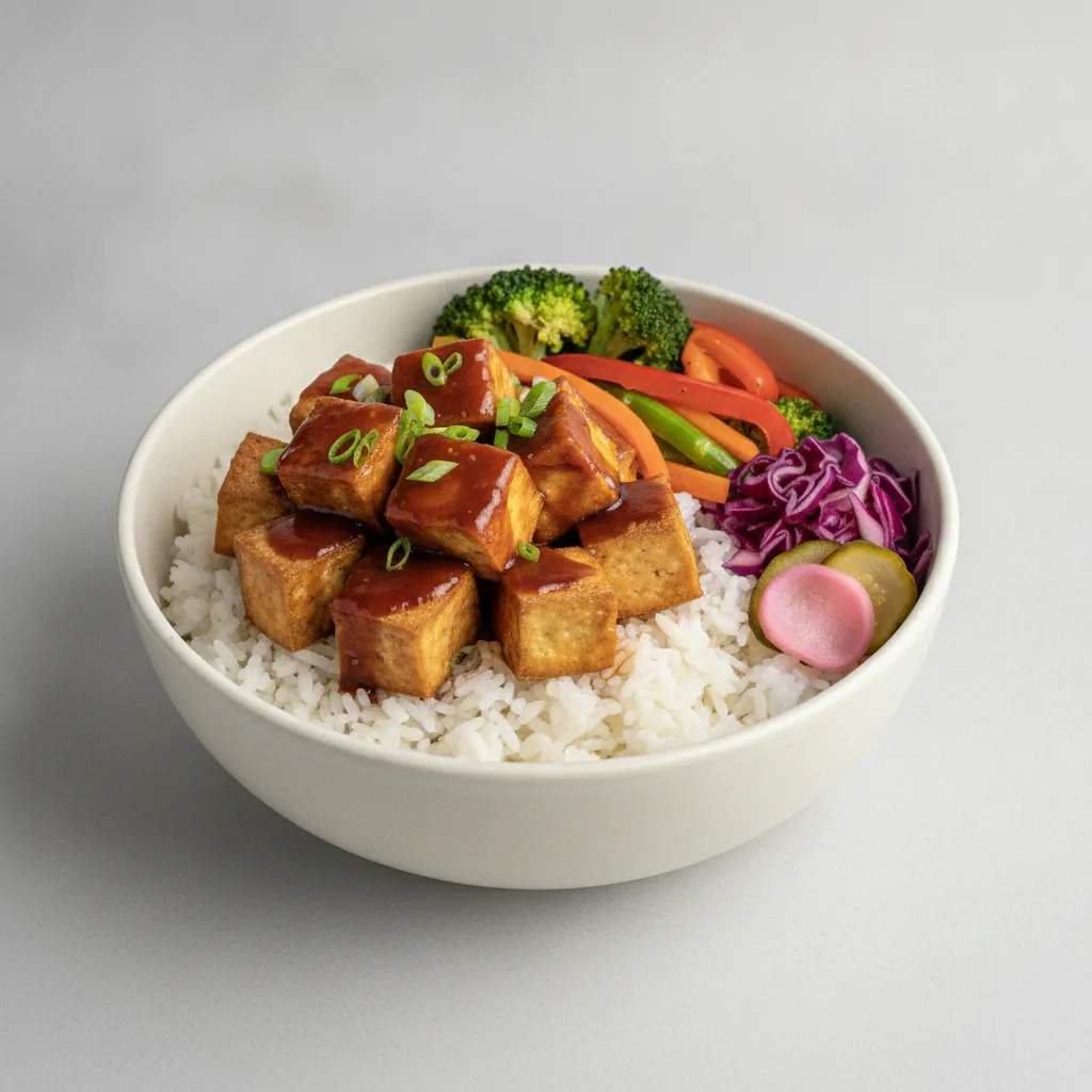 Golden Tofu Bowl [No Mayo, Vegan]