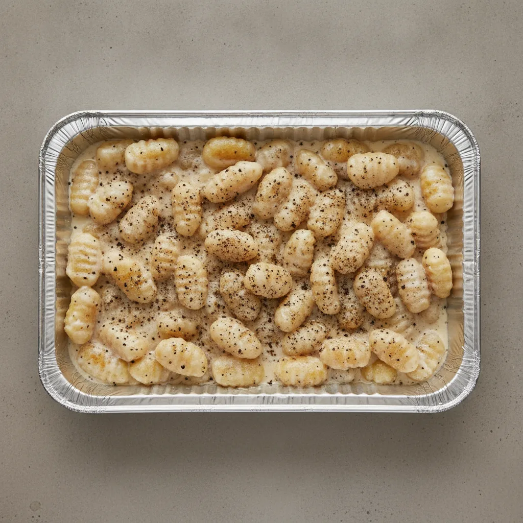 Black Truffle Cacio E Pepe Gnocchi (Full Tray) Black Truffle Cacio E Pepe Gnocchi (Full Tray)
