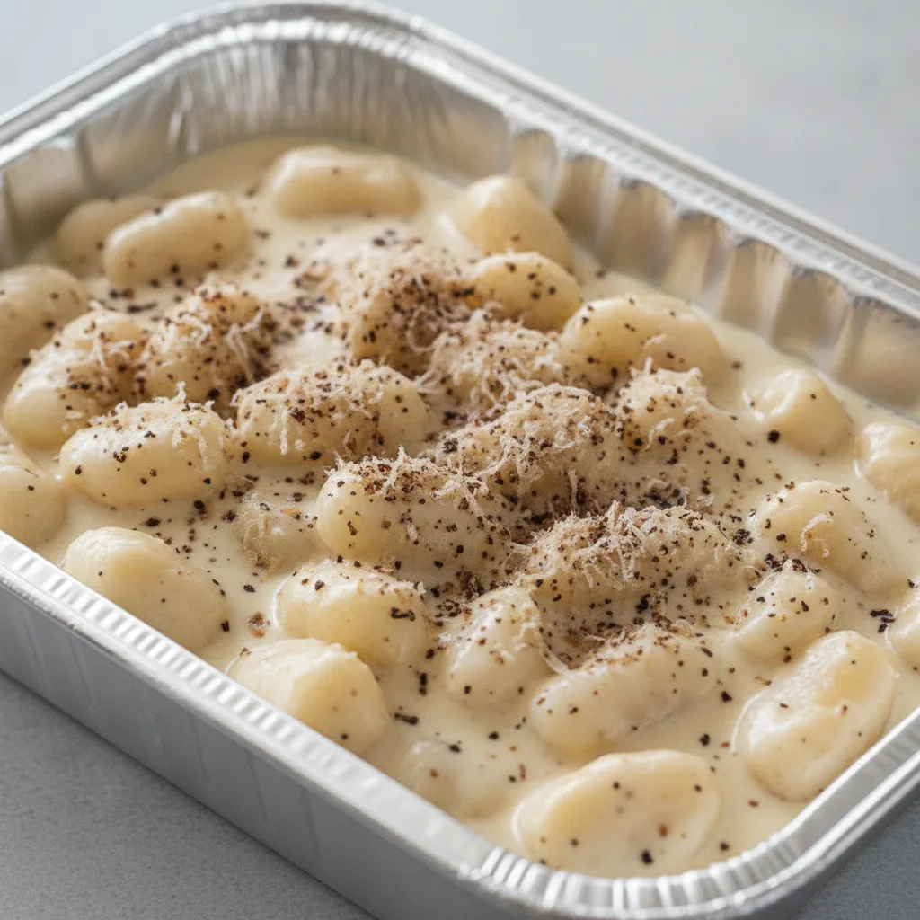 Black Truffle Cacio E Pepe Gnocchi (Half Tray) Black Truffle Cacio E Pepe Gnocchi (Half Tray)