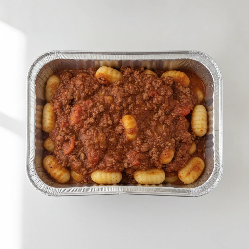 Gluten Free Gnocchi Alla Bolognese (Half Tray) Gluten Free Gnocchi Alla Bolognese (Half Tray)