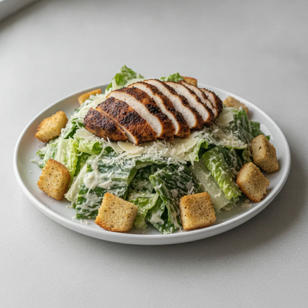Caesar Salad with Blackened Chicken