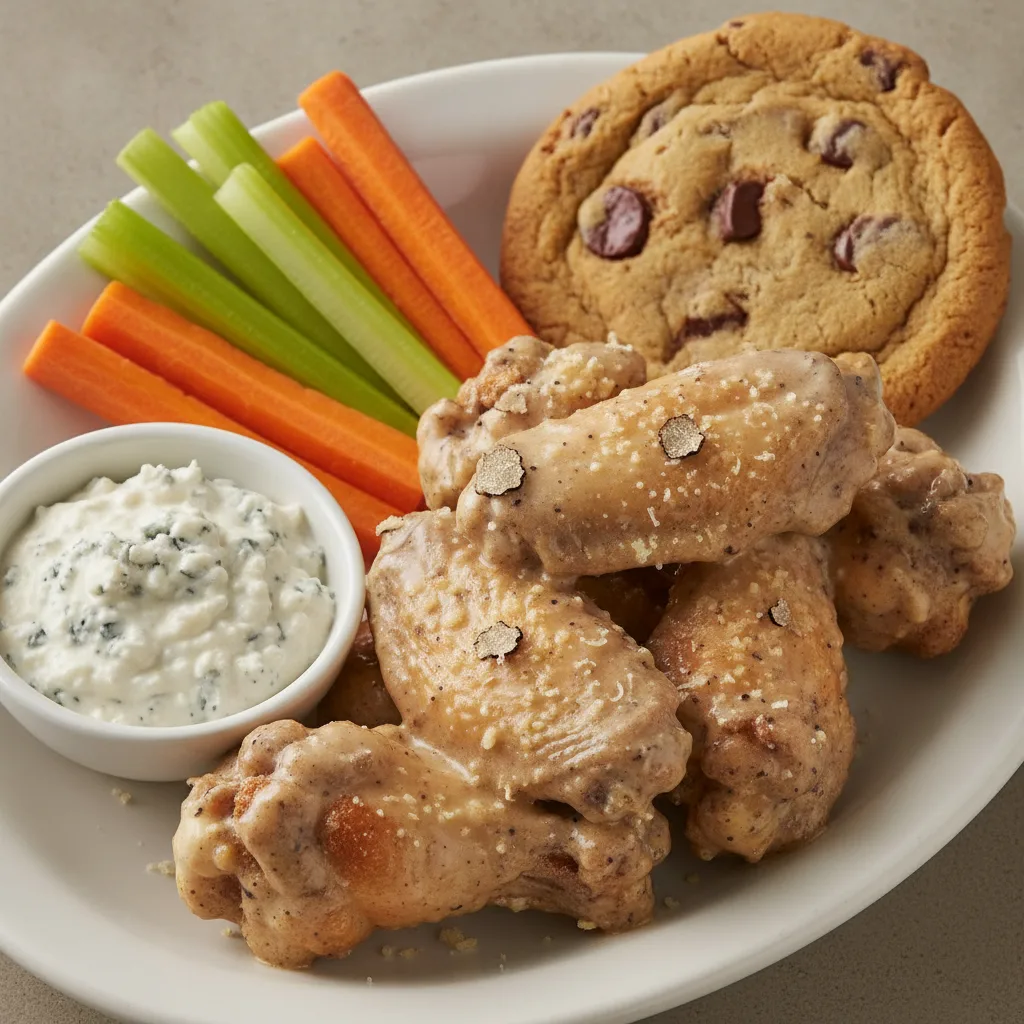 Truffle Garlic Parmesan WIngs with Bleu Cheese